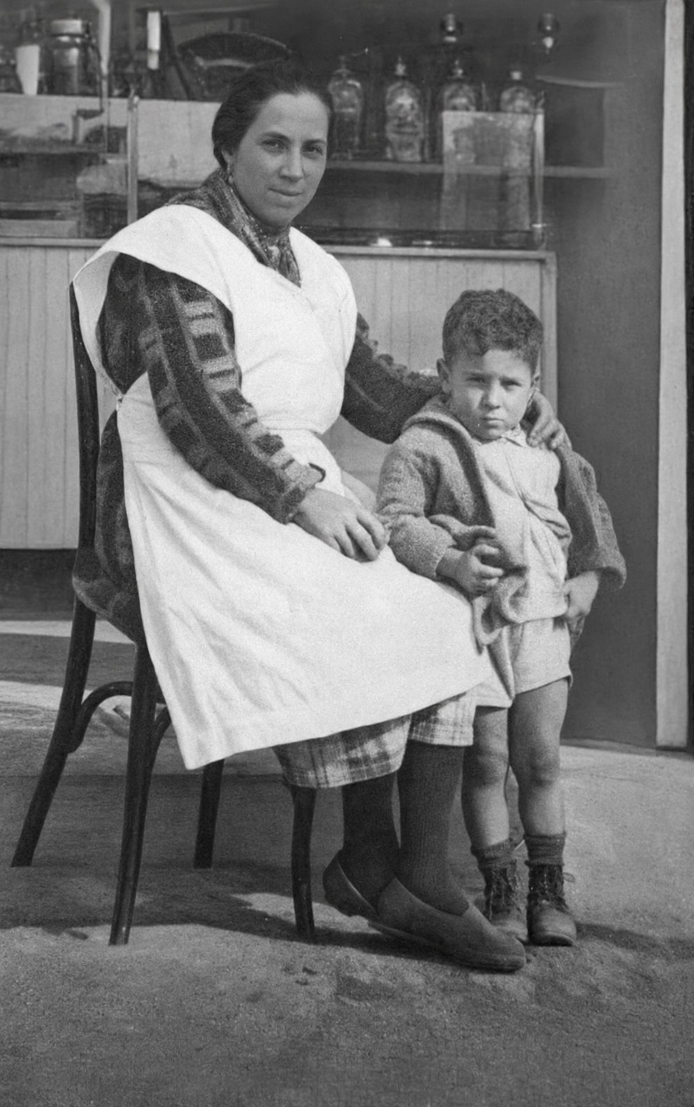 Paca con su hijo Francisco de pequeño
