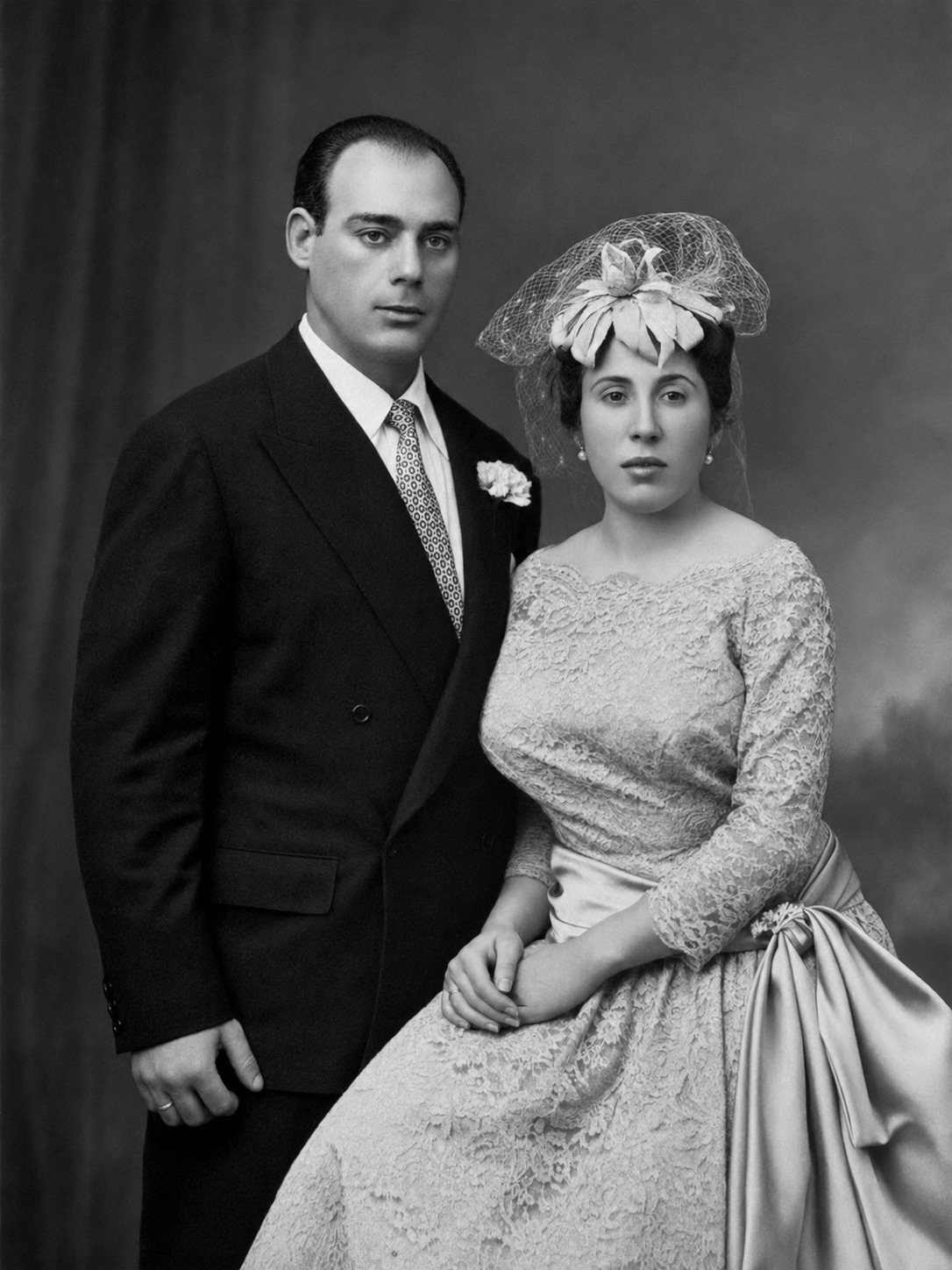 Nano y Mari el día de su boda